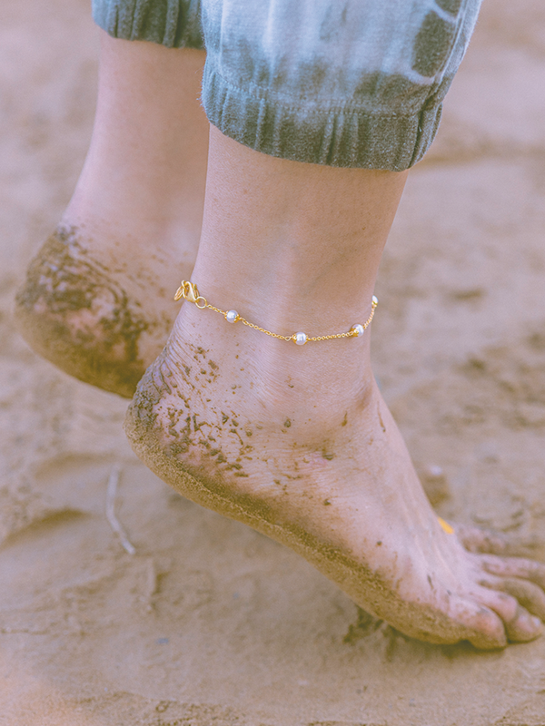 pearls anklet for girls | Butter & Co